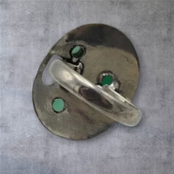 Sterling Silver Tourmaline & Glass Stones Ring - Picture 3 of 4